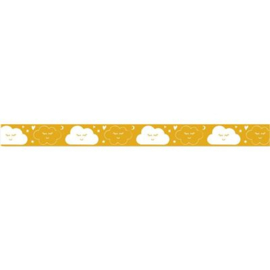 Lint met wolken geel 15 mm