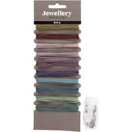 Balletjesketting, doorsnee 1,5mm diverse kleurtjes