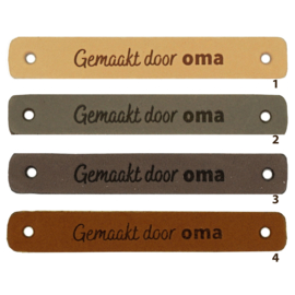 Durable leren aannaaibandje 7x1 cm - Gemaakt door Oma per 2 stuks