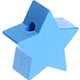 Houten kraal Mini-ster hemelblauw effen ''babyproof''