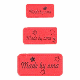 Opry Skai-leren Label Made by oma -rood 3 labels