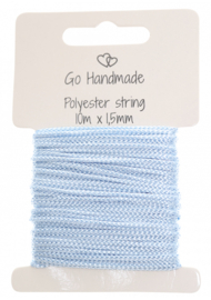 Go Handmade Polyesterkoord 1,5 mm Blue - 10 meter