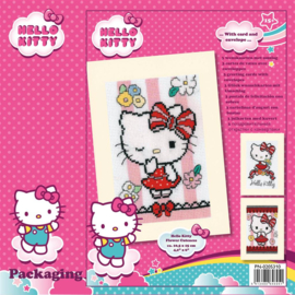 Wenskaart Hello Kitty Flowert Cuteness set van 3