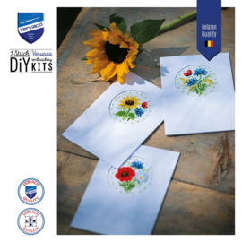 Wenskaart Veldbloemen set van 3
