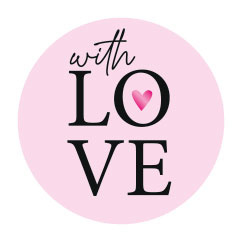 Kadosticker With love roze 10 st