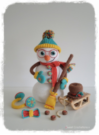 Snowie de Sneewpop,  de  klik en kleed aan versie met magneetjes