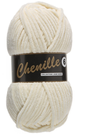 Chenille 6 -Lammy Yarns 016 ecru