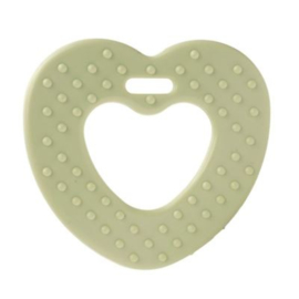 Durable Plastic bijtring Hart met noppen - 2 stuks -