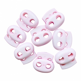 Koordstopper Roze 18mm klein  2 gaatjes
