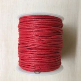 Wax koord 2 mm Rood