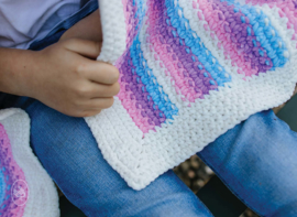 Pakket voor Durable Velvet deken: Happy Unicorn Stripes Blanket