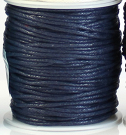 Wax koord 2 mm Donkerblauw