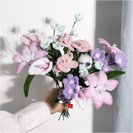 Hobbyset Bloemen van Chenilledraad - Bloemen pastelkleuren