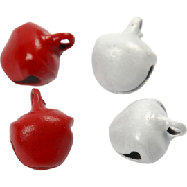 Deko Belletjes 8mm rood/wit