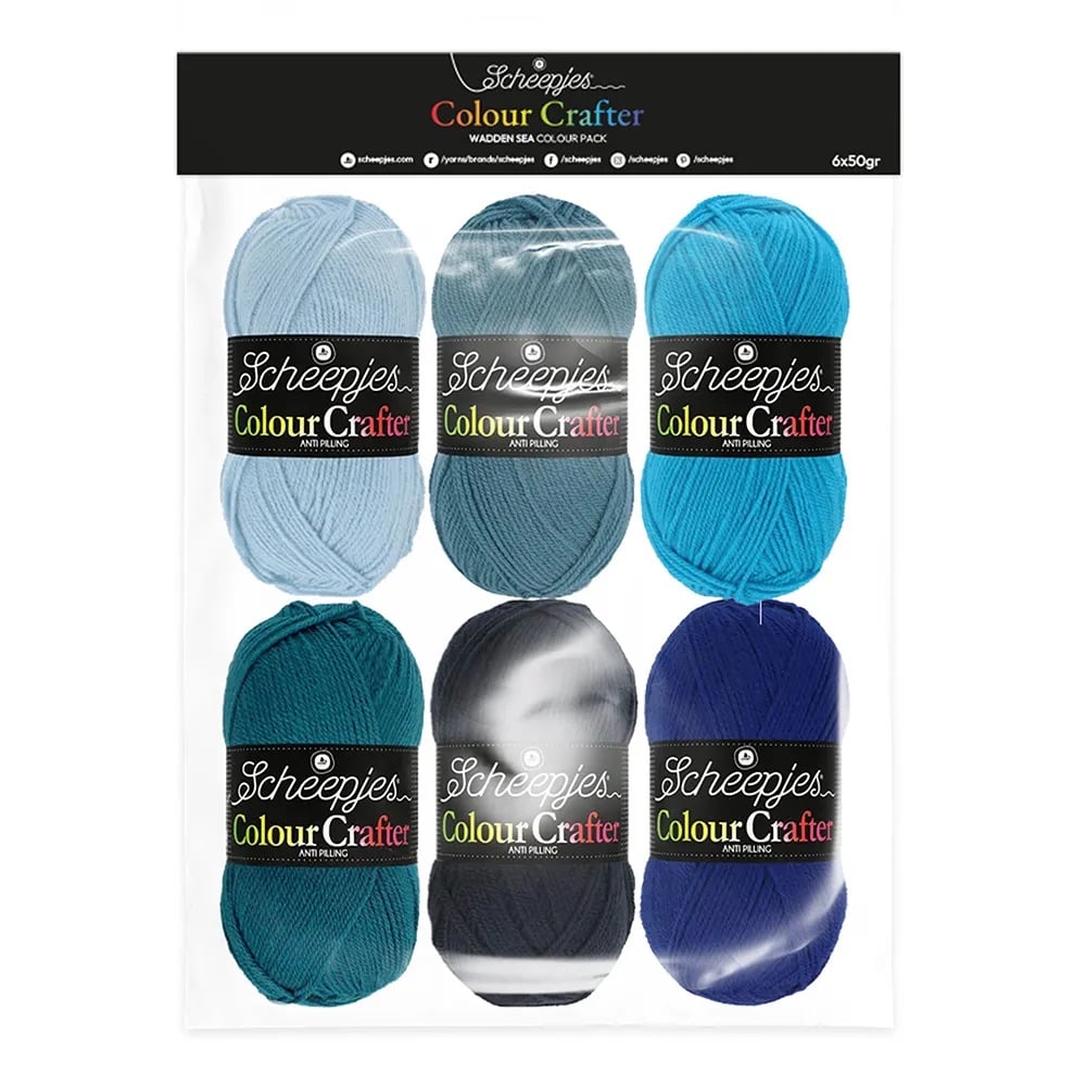 Scheepjes Colour Crafter colour pack 6x 50gr - Wadden Sea