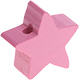 Houten kraal Ster roze effen ''babyproof''