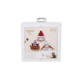 Anchor X-mas Xmas Santa trio decor
