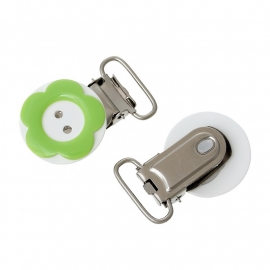 Speenclip rond  20 mm Bloem Groen