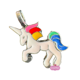Bedel Eenhoorn Unicorn zilver roze