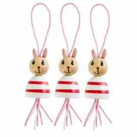 Houten cadeau labels - Konijn
