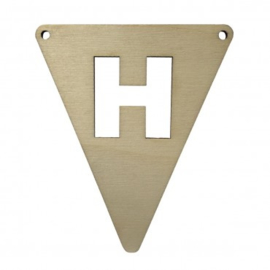 Houten vlagletter H