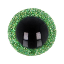 Opry Glitter ogen  8-18mm - per paar - Groen (525)