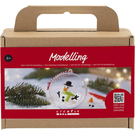 Mini Hobbyset Kerstbal - Boetseren Sneeuwpop