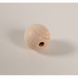 Blanke houten kraal 20 mm