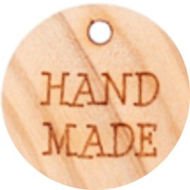 Houten label met Handmade