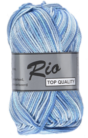 Lammy Yarns Rio katoen multi kleur 623 blauwtinten mengeling