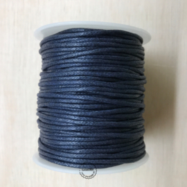 Wax koord 2 mm Donkerblauw