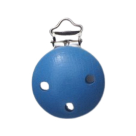 Houten speenclip midden blauw