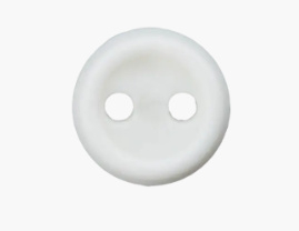 Polyester knoop I polyesterknoopje - 6mm wit