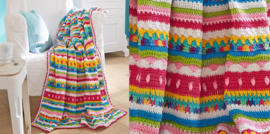 Kleurrijke gehaakte deken Craftkitchen Garenpakket