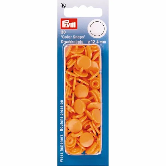 Kamsnaps Prym rond 12,4mm Oranje