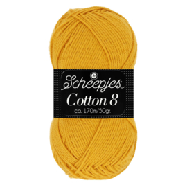 Cotton 8 Scheepjes 722 Goudgeel