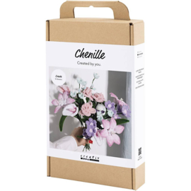 Hobbyset Bloemen van Chenilledraad - Bloemen pastelkleuren