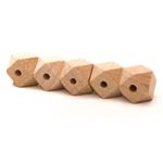 Durable houten hexagon kralen - 14mm- 5 stuks