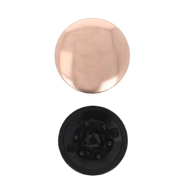Bohin Magische drukknoop kunststof metallic 14mm roségoud 1x4st