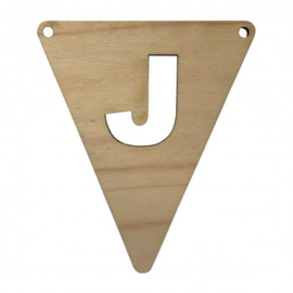 Houten vlagletter J