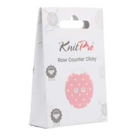 KnitPro Clicky toerenteller 40x37,5mm roze