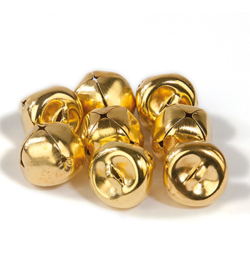 Belletjes goudkleurig 15mm - 8 stuks - mooie kwaliteit