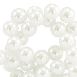 30  Glas Parels White - 8mm