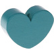 Houten kraal Mini-hart jade effen ''babyproof''