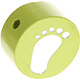 Houten kraal babyvoetjes lime ''babyproof''