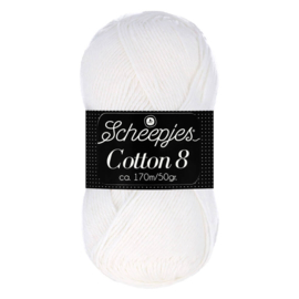 Cotton 8 Scheepjes 502 Wit