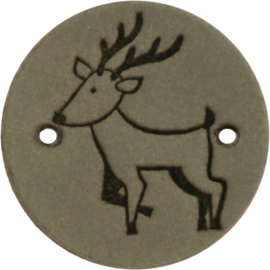 Durable Leren labels rond 2cm - Deer per 2 stuks