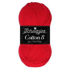 Cotton 8 Scheepjes 510 Rood