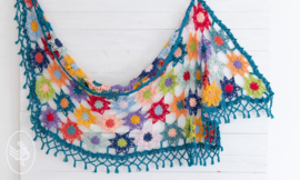 Colourful Cosy Flower Shawl inclusief patroon!