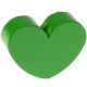 Houten kraal hart groen effen ''babyproof''